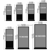 Machine verticale d'intérieur intelligente de publicité pour l'application de vidéo d'OEM de centres commerciaux