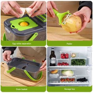 Wholesale Kitchen Accessories 25 in 1 Food Veggie <b>Cutter</b> Manual Fruit <b>Vegetable</b> Onion Chopper Slicer Multifunctional Grater - Product Image 2