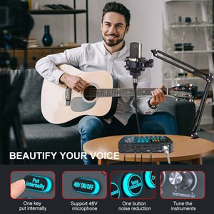 <span class=keywords><strong>Carte</strong></span> <span class=keywords><strong>son</strong></span> professionnelle Huayi Voice M16, microphone <span class=keywords><strong>de</strong></span> bureau <span class=keywords><strong>pour</strong></span> podcasting, <span class=keywords><strong>carte</strong></span> <span class=keywords><strong>son</strong></span>, création musicale, enregistrement en direct - Product Image 6