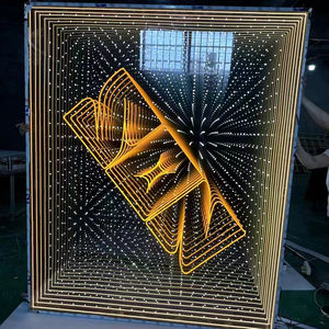 Prix d'usine en gros 3d miroir mural <span class=keywords><strong>comics</strong></span> enseigne lumineuse enseigne lumineuse miroir infini néon facile à installer enseigne lumineuse en verre - Product Image 3