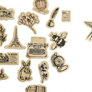 Pegatinas de Papel Retro con Animales Pequeños, Autoadhesivas, Laminadas Brillantes, Hechas a Mano, para Manualidades, Etiquetas para Álbumes de Recortes, Set de Manualidades Vintage para Diario - Product Image 3