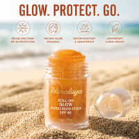 Crème solaire en stick résistante à la transpiration et à l'eau, marque privée, protection solaire On-The-Glow Sheer