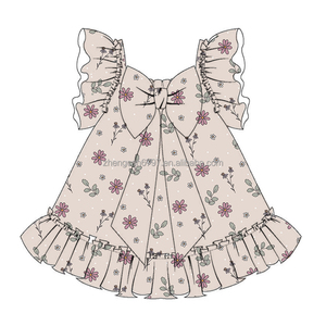 Halloween Tre Thông Minh Giản Dị Dresses Cho Trẻ Em Bé Ăn Mặc Giản Dị Thiết Kế Bí Ngô In Tay Áo Ngắn Dễ Thương Mùa Hè Cô Gái Áo Dài - Product Image 3