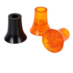 Anti Slip Foot <b>Pads</b> For Underarm Crutches 19mm Inner Diameter Wear Resistant Orange Rubber Covers - Product Image 3