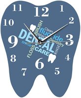 Horloge murale en acrylique de conception artistique moderne de 10 pouces, personnalisation, horloges rondes en MDF, décorations dentaires, logo personnalisé