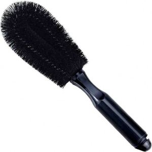 <b>Small</b> Dual-Use Black Plastic Detailing Brush for Home <b>Wheel</b> Hub Cleaning Car Wash and Tire Gap Clearance - Product Image 1