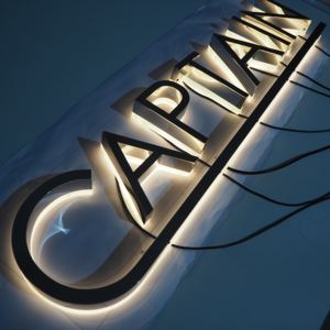 สแตนเลสตัดออกจดหมาย Backlit ป้ายกลางแจ้ง Led เข้าสู่ระบบ - Product Image 1