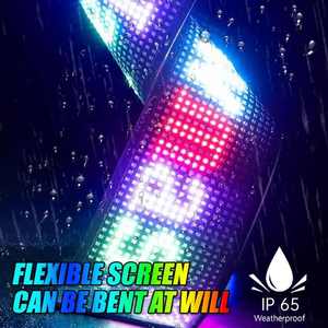 Feux avant LED pour voitures, grande taille, yeux de démon, lampe à œil colorée, écran souple, vitres de voiture, programmable, flexible, 12V 5W, 2 ans de garantie - Product Image 6