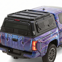 Coque de camping pour pick-up en aluminium rigide, étanche, à levage manuel, avec coffre arrière verrouillable, ajustement universel, personnalisable