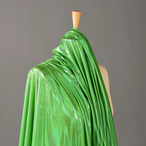 Cao Cấp 95% Polyester 5% Spandex Buổi Tối Ăn Mặc Sân Khấu Mặc Áo Tắm Tái Chế Vải Thời Trang Sexy Bóng Ăn Mặc Hot Vàng Vải - Product Image 4