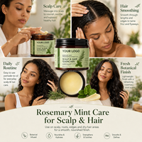 Crème hydratante et lissante non raffinée à l'huile de romarin et de batana 100% végétalienne, bio, personnalisée pour les soins capillaires – Fabrication OEM/ODM