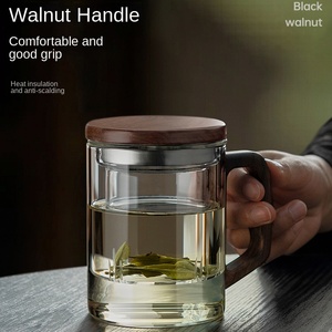 Bộ trà gongfu thủy tinh Hiện Đại-Bộ tách trà Borosilicate cao 3 mảnh cho trà nóng - Product Image 3