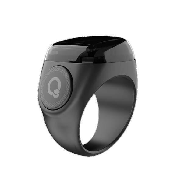 N01# Broken Code Screen Ring Wireless Connection Mobile Phone App Alarm Reminder Electronic Counter Random Color