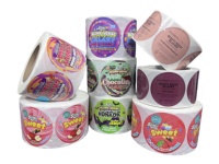 Étiquette personnalisée imprimée, papier synthétique imperméable, autocollant en vinyle PVC, impression couleur CMYK/Pantone, 1 pouce/3 tailles