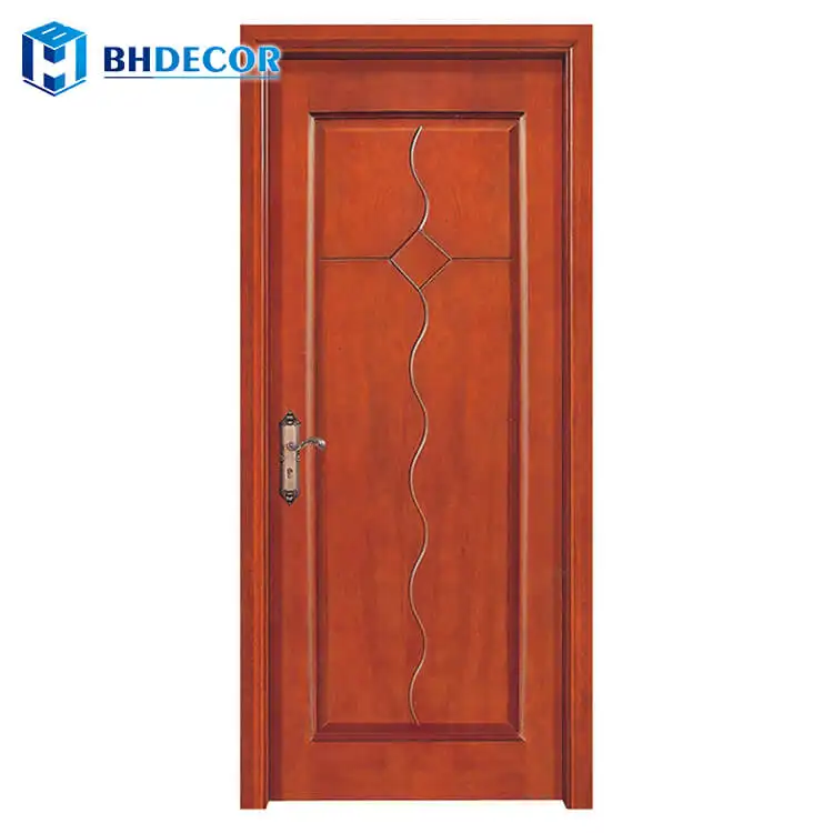 Klasik pintu insinyur firefreve isolasi suara jari bersama Paulownia Acacia kayu padat Interior pintu di Foshan Cina