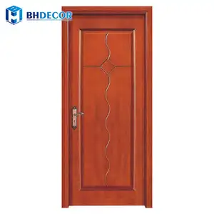 Puerta clásica ingeniero Fireprove aislamiento acústico junta de dedo Paulownia Acacia puertas interiores de madera maciza en Foshan China