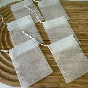 Sachets de thé non tissés de qualité alimentaire avec cordon de serrage, sachets infuseurs à thé vides pour tisanes - Product Image 2