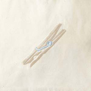 Sac à pinces à linge en toile de coton naturel, sac de rangement pour pinces à linge suspendu - Product Image 3