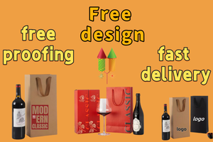 Set regalo di vino rosso e vino di fascia alta con logo personalizzato-bottiglia singola o doppia-sacchetto regalo stampato in <span class=keywords><strong>oro</strong></span> UV - Product Image 6