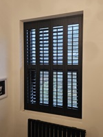 Volets de fenêtre horizontaux en bois de tilleul peint, design moderne, ventilation facile, nettoyage facile, fenêtre supérieure