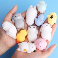 Симпатичные мягкие игрушки-животные, сжимаемые игрушки Mochi, восстанавливающие форму, антистресс, мяч, мягкий липкий Забавный подарок