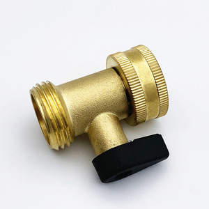 Brass 3/4 Inch Threaded Ball <b>Valve</b> With Switch For Garden Irrigation Connector - Product Image 3