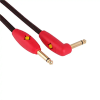 Cable de instrumento eléctrico, de guitarra de 1/4 Cable ", Cable de parche de bajo, Pedal de guitarra, botón de Control de silencio
