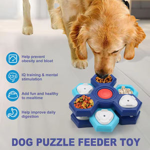 Jeu de puzzle interactif pour chien à alimentation lente, boîte de jeu en plastique PP antidérapant, bol d'alimentation lente pour animaux de compagnie, jouet d'entraînement pour chien - Product Image 2