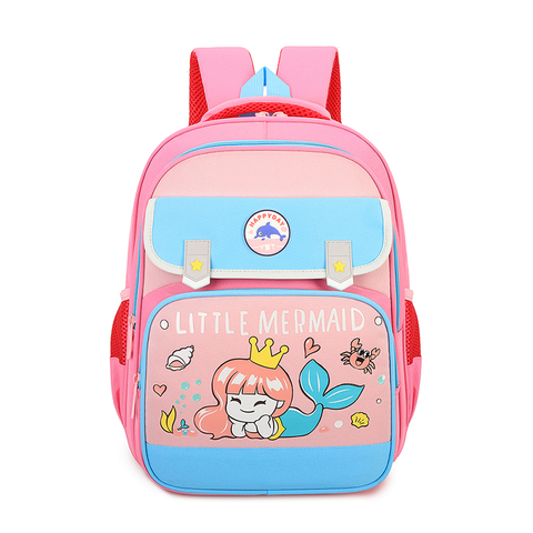 2024 New Cute Kawaii Mermaid Printing Nylon School Backpacks for Girls Large Waterproof School Bags for Kids Mochila Infantil