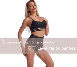 Ropa interior menstrual de seda helada de gran altura, bragas transparentes y transpirables de malla lateral a prueba de fugas para mujer, menstruación - Product Image 6