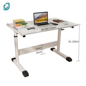 Meja komputer Laptop Modern dapat dilepas, rangka logam atas kayu yang dapat disesuaikan - Product Image 1