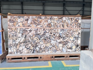 Đá Nhân Tạo hoàng gia màu xanh lá cây quartzit 1600*3200 Nội Thất Tường sứ Đá Cẩm Thạch bóng slab thiêu kết đá gạch - Product Image 3