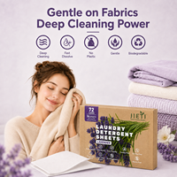Nouvelle Sortie JIETI 36 Feuilles 72 Lavages 2-en-1 Feuilles de Lessive Perforées Concentrées Usine OEM ODM