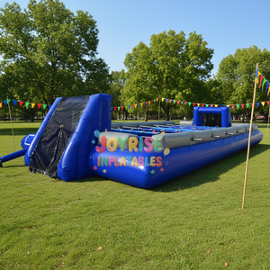 Terrain de football humain de château gonflable interactif et terrain à bulles comportant des jeux de football et de football en forme de terrain de piscine - Product Image 1