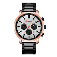 Jam Tangan Quartz Trendy Curren 8315, Jam Tangan Pria Mewah Tiga Jarum Kecil, Jam Tangan Bisnis Modis dari Baja Tahan Karat untuk Pria
