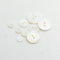 Boutons en nacre blanche ronds de 40 mm, personnalisés, fabriqués avec soin, à deux trous, à dos plat, sans nickel, lavables en machine