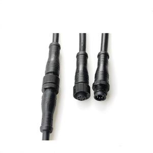 M12ขั้วต่อกันน้ำตัวผู้และตัวเมีย2ขาสาย<span class=keywords><strong>2464</strong></span> 18AWG 0.15เมตรพร้อมปลอกหุ้มไนลอน ABS รายชื่อทองแดงในปัจจุบัน10A - Product Image 6