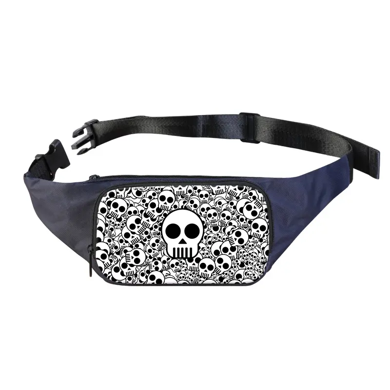 Crossbodyกระเป๋าSkullพิมพ์กระเป๋าFanny Packเอวกระเป๋า