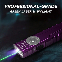 Lampe torche LED Turbo IP67 2200LM rechargeable avec lumière UV 365nm, base magnétique et pince pour inspection intérieure
