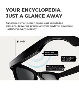 แว่นตาอัจฉริยะดีไซน์ใหม่พร้อมจอ OLED กล้องในตัว กันน้ำ ควบคุมผ่านแอพ WiFi บันทึกวิดีโอ/ภาพถ่าย และแปลภาษาได้ - Product Image 5