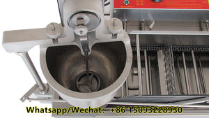 Máquina freidora de rosquillas griegas de gas industrial, máquina formadora de rosquillas mochi, máquina para hacer rosquillas de 3 moldes - Product Image 5