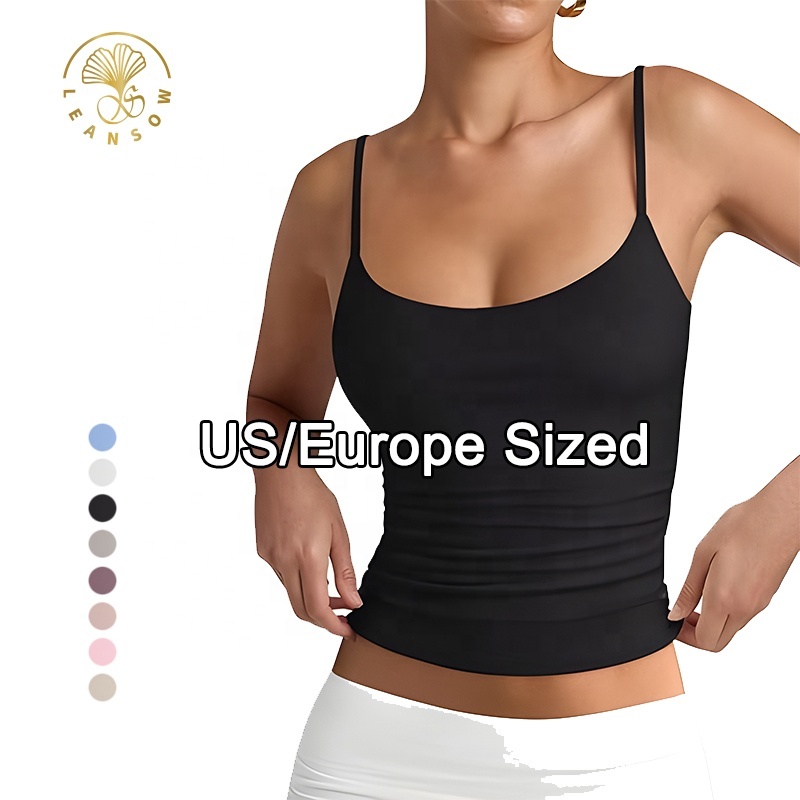 Ropa De Gimnasio Para Mujer Basic Scoop Neck Pilates Kleding Private Label Fitness Wear Ladies Yoga Clothes Sleeveless tank Top