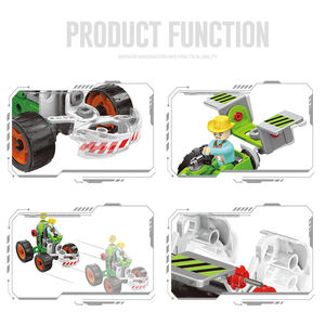 Hanye 72 pièces Ensemble de montage DIY 3 en 1 Véhicules agricoles Outil à vis et écrous STEM Motricité fine Construction créative Cadeau pour enfants - Product Image 4