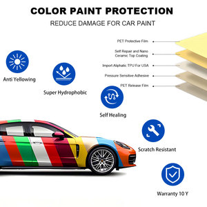5 + वर्ष उच्च गुणवत्ता वाले टीपू स्वयं उपचार पारदर्शी हीरा शैली 8मिल मोटी पेंट संरक्षण फिल्म कार रैप रोल पूर्ण शरीर uv - Product Image 3
