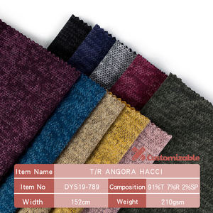TR ANGORA Brushed MELANGE <strong>Hacci</strong> Knitting Textile <strong>Fabric</strong> for Winter - Product Image 2