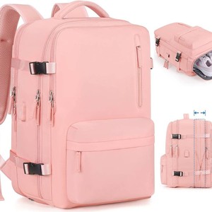Travel Backpack 20-35L Expandable Lightweight Unisex For Leisure Travel With Multiple Pockets And Water Bottle <b>Holder</b> - Product Image 2