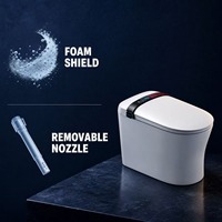 WC intelligent avec bidet intégré, siège chauffant, lavage à température constante, séchage à l'air chaud, chasse d'eau automatique, capteur de siège, écran et télécommande sans fil