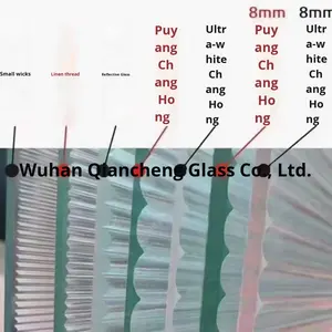 زجاج مصفح صناعي مستمر مسطح بقلب فضي متموج صغير 5 مم - Product Image 2