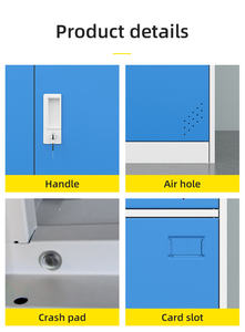 Zoxin Armoire de vestiaire en métal durable Serrures électroniques/clés/codes Conception à 9 portes pour les fournitures d'uniformes <span class=keywords><strong>du</strong></span> personnel de l'hôtel - Product Image 5