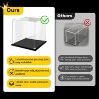 Vitrine acrylique personnalisée boîte de présentation en acrylique transparent verre alternatif pour objets de collection pour figurines Lego